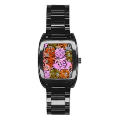 Tileable Seamless Cat Kitty Stainless Steel Barrel Watch by artworkshop