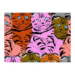 Tileable Seamless Cat Kitty Double Sided Flano Blanket (mini)  by artworkshop