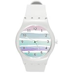 Watercolor Round Plastic Sport Watch (M) Front