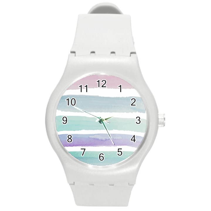 Watercolor Round Plastic Sport Watch (M)