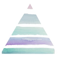 Watercolor Wooden Puzzle Triangle by artworkshop