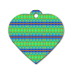 Catching Fractals Dog Tag Heart (one Side) by Thespacecampers