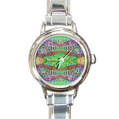 Whimsy Mint Round Italian Charm Watch by Thespacecampers