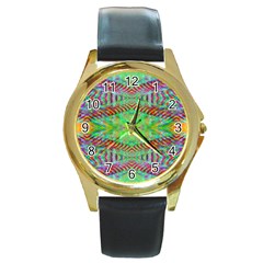 Whimsy Mint Round Gold Metal Watch by Thespacecampers