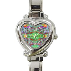 Whimsy Mint Heart Italian Charm Watch by Thespacecampers