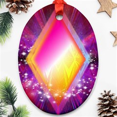 My Diamonds Oval Ornament (two Sides) by Thespacecampers