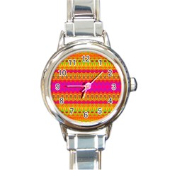 Calming Peace Round Italian Charm Watch