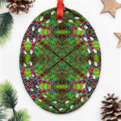 Stringy Time Oval Filigree Ornament (two Sides) by Thespacecampers