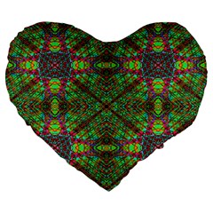 Stringy Time Large 19  Premium Flano Heart Shape Cushions by Thespacecampers