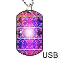 Starburst Dog Tag Usb Flash (two Sides) by Thespacecampers