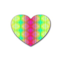 Patterned Rubber Heart Coaster (4 Pack)