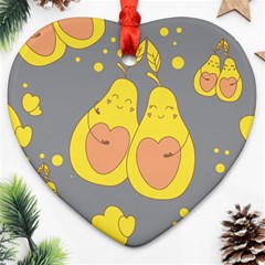 Avocado-yellow Ornament (heart)