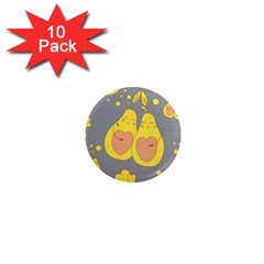 Avocado-yellow 1  Mini Magnet (10 Pack)  by nate14shop