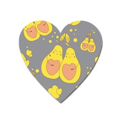 Avocado-yellow Heart Magnet by nate14shop