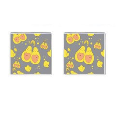 Avocado-yellow Cufflinks (square) by nate14shop