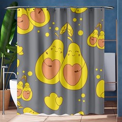 Avocado-yellow Shower Curtain 60  X 72  (medium)  by nate14shop