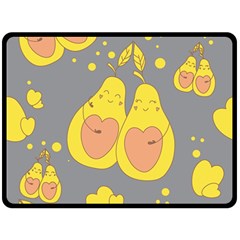 Avocado-yellow Fleece Blanket (large)  by nate14shop