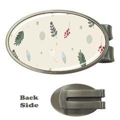 Background-gry Abstrac Money Clips (oval)  by nate14shop