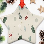 Background-gry Abstrac Star Ornament (Two Sides) Front