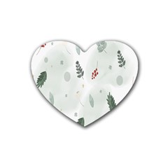 Background-white Abstrack Rubber Heart Coaster (4 Pack) by nate14shop