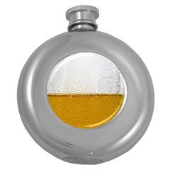 Beer-002 Round Hip Flask (5 Oz) by nate14shop