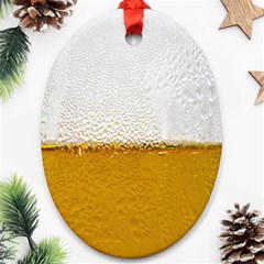 Beer-002 Oval Ornament (two Sides)