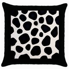 Leoperd-white-black Background Throw Pillow Case (black) by nate14shop