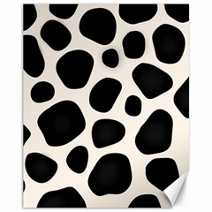 Leoperd-white-black Background Canvas 11  X 14  by nate14shop