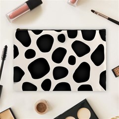 Leoperd-white-black Background Cosmetic Bag (large) by nate14shop