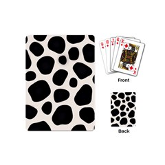 Leoperd-white-black Background Playing Cards Single Design (mini) by nate14shop