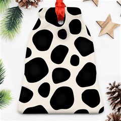 Leoperd-white-black Background Bell Ornament (two Sides)