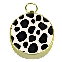 Leoperd-white-black Background Gold Compasses by nate14shop