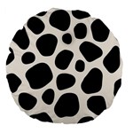 Leoperd-white-black Background Large 18  Premium Flano Round Cushions Front