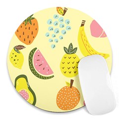 Graphic-fruit Round Mousepads by nate14shop