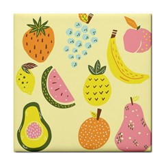 Graphic-fruit Tile Coaster by nate14shop