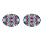 Painted flames symmetry IV Cufflinks (Oval) Front(Pair)