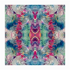 Painted Flames Symmetry Iv Medium Glasses Cloth by kaleidomarblingart