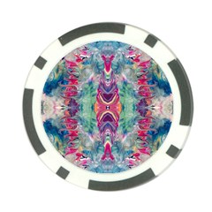 Painted Flames Symmetry Iv Poker Chip Card Guard by kaleidomarblingart