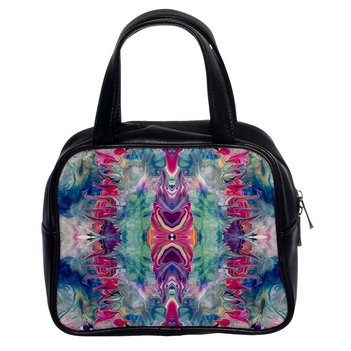 Painted flames symmetry IV Classic Handbag (Two Sides)