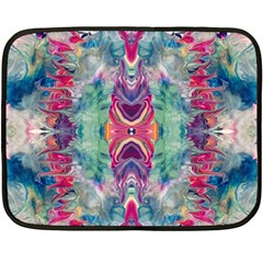 Painted Flames Symmetry Iv Fleece Blanket (mini) by kaleidomarblingart