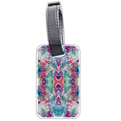 Painted Flames Symmetry Iv Luggage Tag (two Sides) by kaleidomarblingart