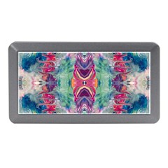 Painted Flames Symmetry Iv Memory Card Reader (mini) by kaleidomarblingart