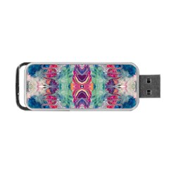 Painted Flames Symmetry Iv Portable Usb Flash (two Sides) by kaleidomarblingart