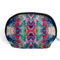 Painted Flames Symmetry Iv Accessory Pouch (medium) by kaleidomarblingart