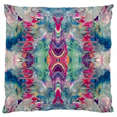 Painted Flames Symmetry Iv Standard Flano Cushion Case (one Side) by kaleidomarblingart