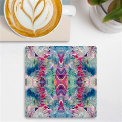 Painted Flames Symmetry Iv Uv Print Square Tile Coaster 