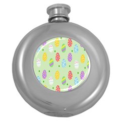 Eggs Round Hip Flask (5 Oz) by nate14shop