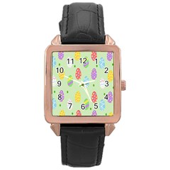 Eggs Rose Gold Leather Watch  by nate14shop