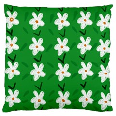 Flowers-green-white Standard Flano Cushion Case (two Sides) by nate14shop