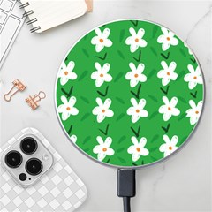 Flowers-green-white Wireless Charger